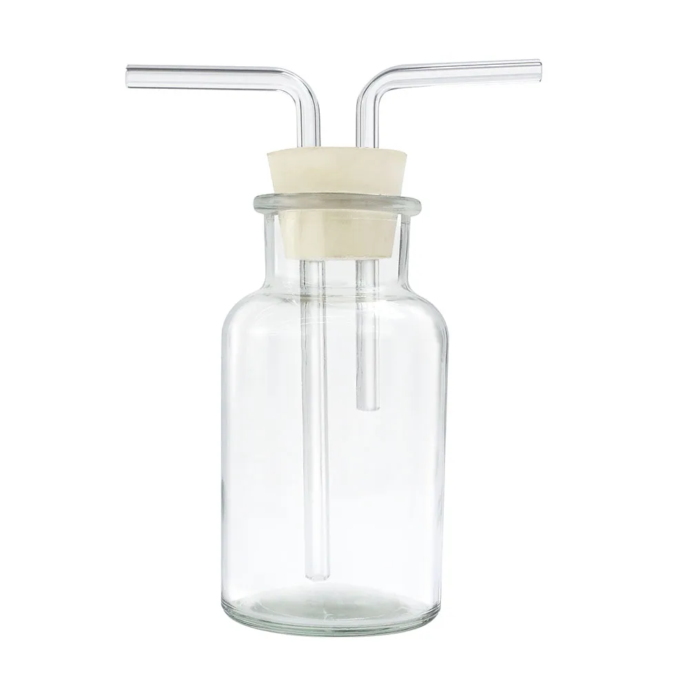 【精準科技】廣口瓶 抽氣過濾瓶 吸引瓶 玻璃洗氣瓶250ml 氣體洗瓶 抽氣瓶 洗滌瓶 萬能瓶(550-GWB250)