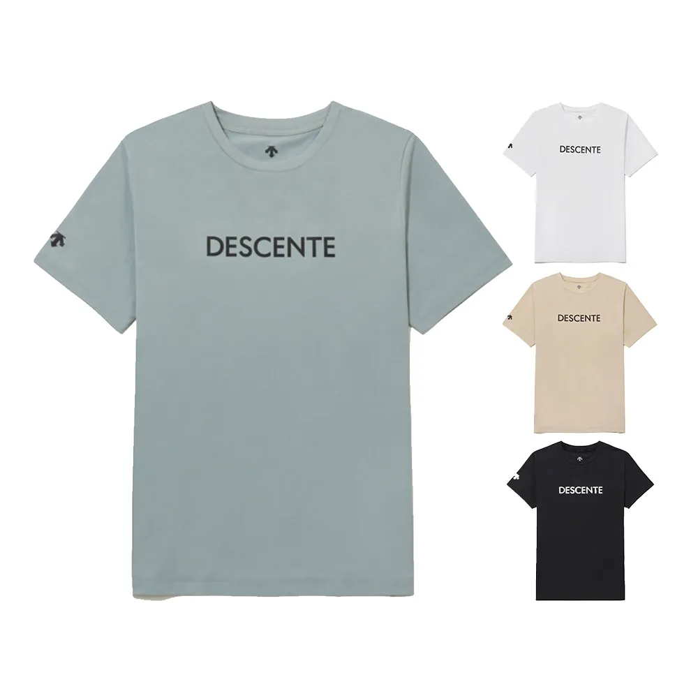 【DESCENTE】迪桑特 TOUGH 男士 基本款短袖T恤(白色/黑色/藍色/米色)