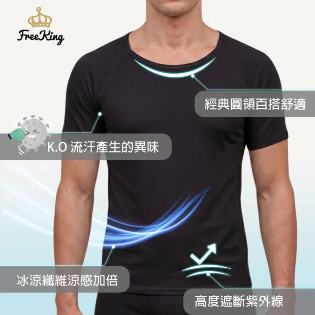 【富立金】6件組-酷涼抗夏輕著男上衣M/L/XL-(L304 吸濕排汗 涼感透氣 男性內著)