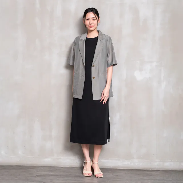 【perng yuh 芃諭名品】時髦律動 側條飾 小包袖 洋裝(2026 SS Collection｜5A春夏新品上市)