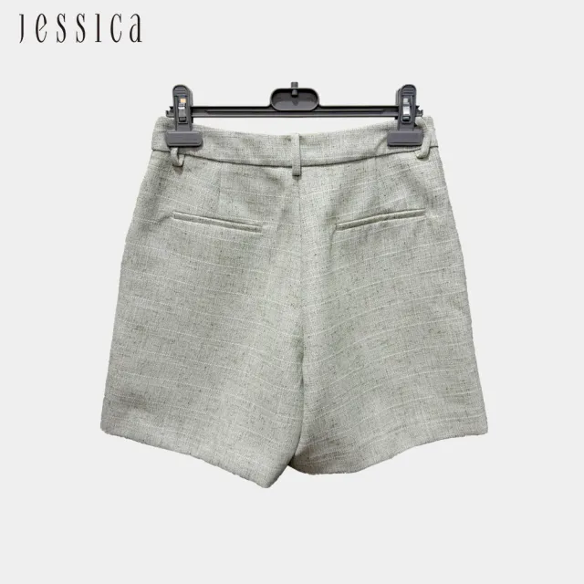 【JESSICA】百搭簡約素色細線西裝短褲243203