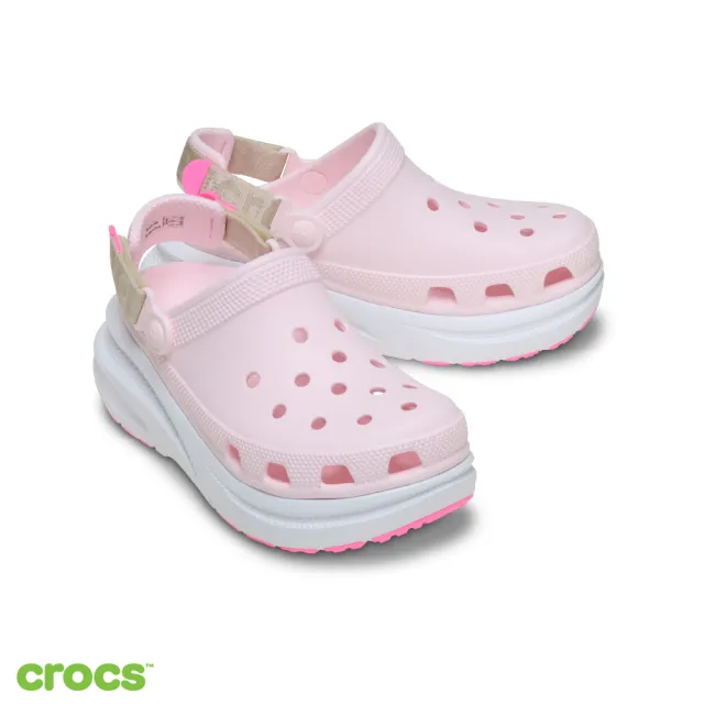 【Crocs】中性鞋 新系列 拼色動感泡芙 厚底克駱格(214096)