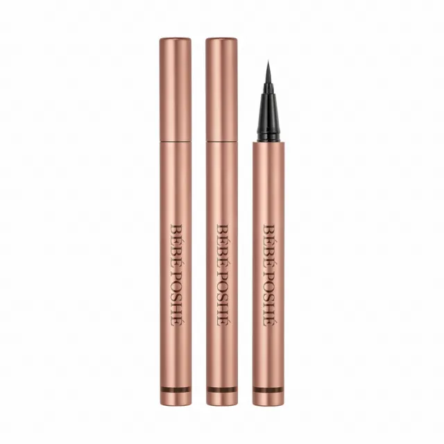 【BEBE POSHE 奢華寶貝】精準亮眼防水眼線液筆3入組(直播限定)