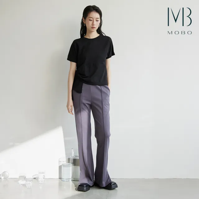 【MO-BO】極顯瘦修身喇叭長褲