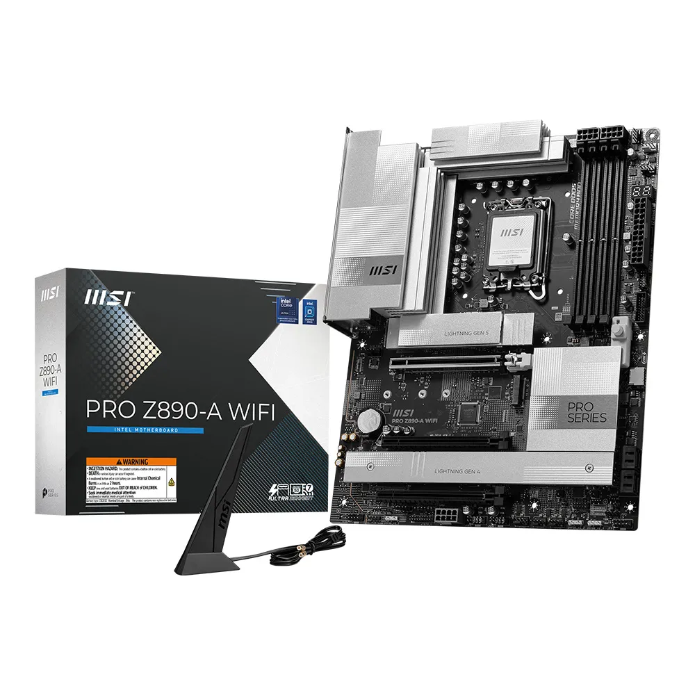 【MSI 微星】PRO Z890-A WIFI DDR5 主機板+Intel Core Ultra 7 265K 20核 20緒(M+C組合包)
