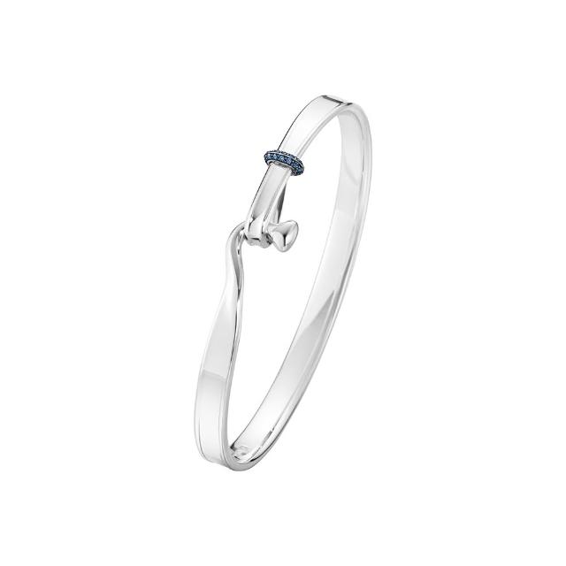 【Georg Jensen 喬治傑生】Torun 手鐲 藍色藍寶石(純銀 藍色藍寶石)