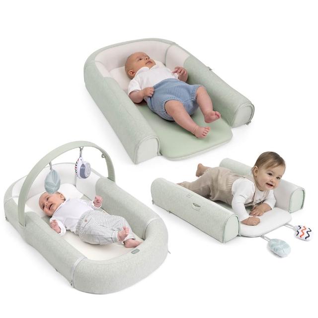 【Chicco】媽咪抱抱4合1多功能嬰兒床中床 100%有機棉(尿布墊/遊戲墊/爬行墊)