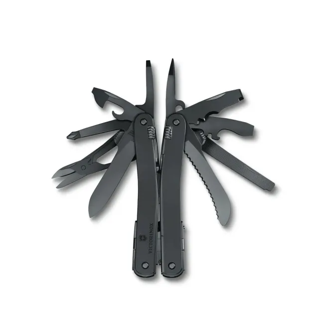 【VICTORINOX 瑞士維氏】Swiss Tool MXBS工具鉗 105mm/24用/黑(3.0226.M3N)