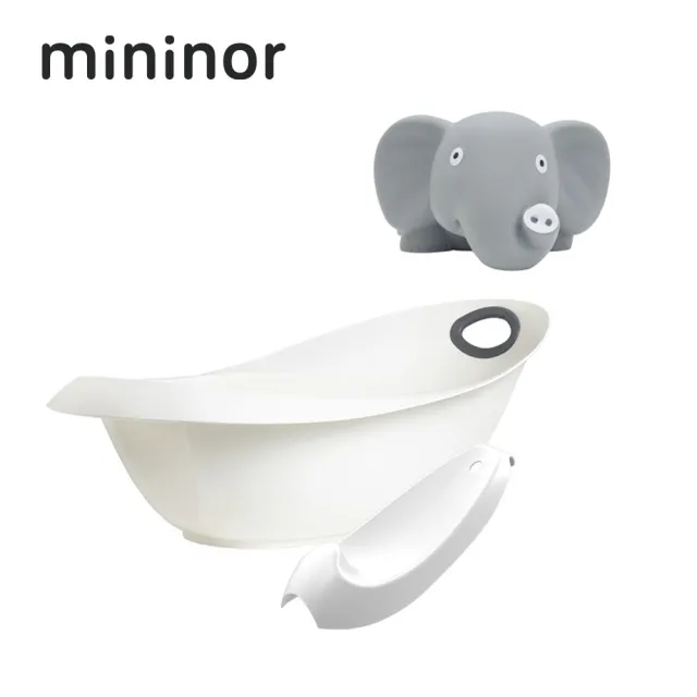 【mininor】安心沐浴組★丹麥mininor寶寶浴缸+動物水溫計