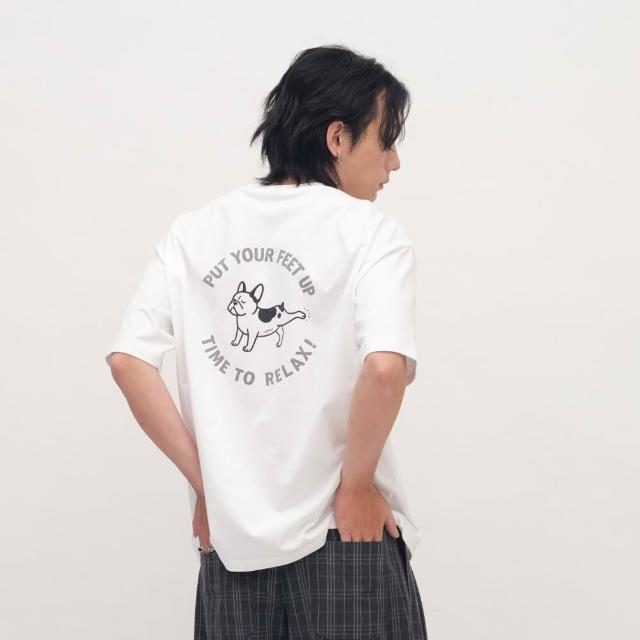 【plain-me】短袖 短TEE 狗狗 涼感 休閒上衣 放鬆狗狗RELAX短TEE_OPM0139-261