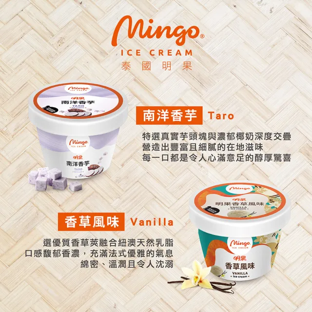 【Mingo 泰國明果冰淇淋】60g迷你冰淇淋(24盒/箱；單口味任選)