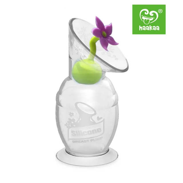 【haakaa】第二代真空吸力小花集乳器/瓶必備配件小花瓶塞 藍色