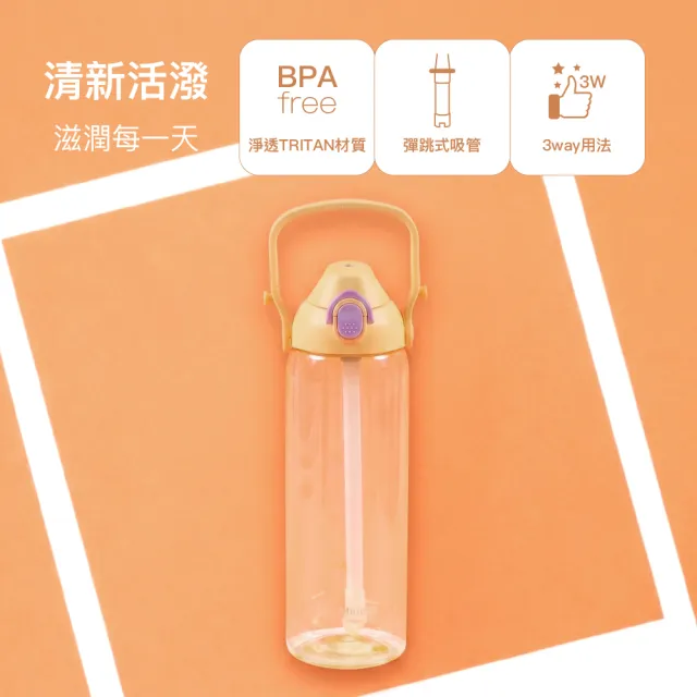 【LocknLock 樂扣樂扣】超值二入組 官方直營 雲朵跳跳水壺 800ml (兩色任選/運動水壺)
