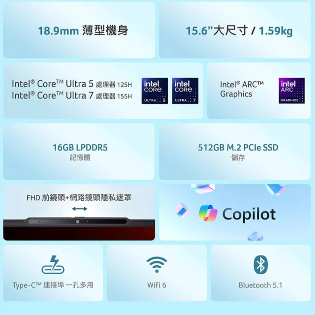 【Acer 宏碁】Office2024★15.6吋輕薄AI觸控筆電(Aspire Lite/AL15-74T-51XV/Ultra 5-125H/16G/512G/W11)