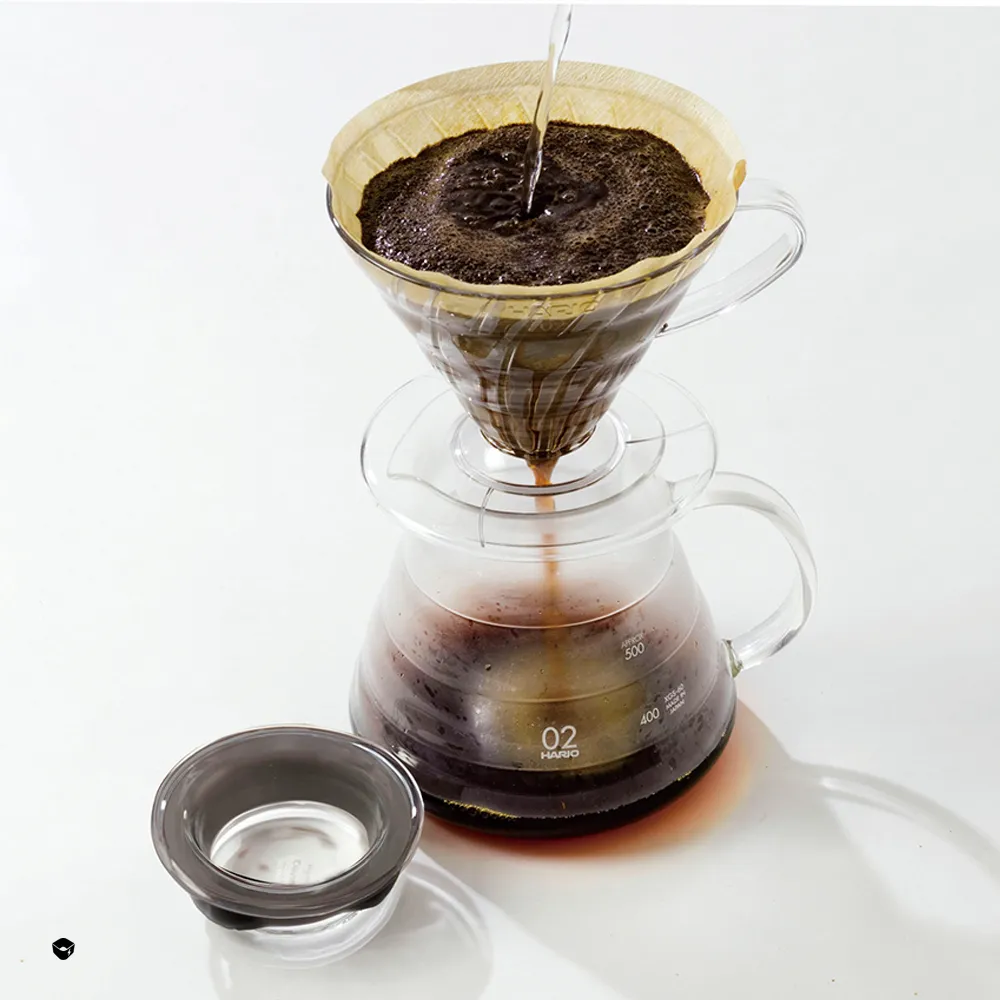 【HARIO】V60雲朵36咖啡 01 玻璃分享壺-透明 360ml(分享壺 咖啡壺 玻璃壺 雲朵壺)