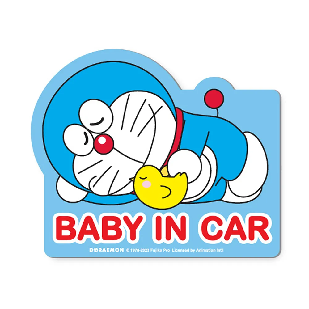 【Doraemon 哆啦A夢】磁性車身貼 BABY IN CAR(台灣製)