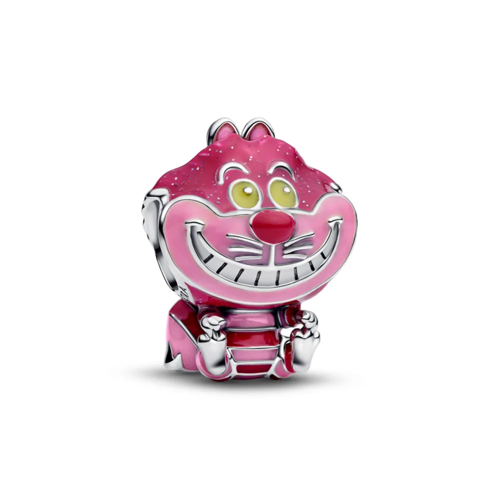【Pandora 潘多拉】迪士尼《愛麗絲夢遊仙境》柴郡貓造型串飾-飾品/情人節禮物/生日禮/純銀