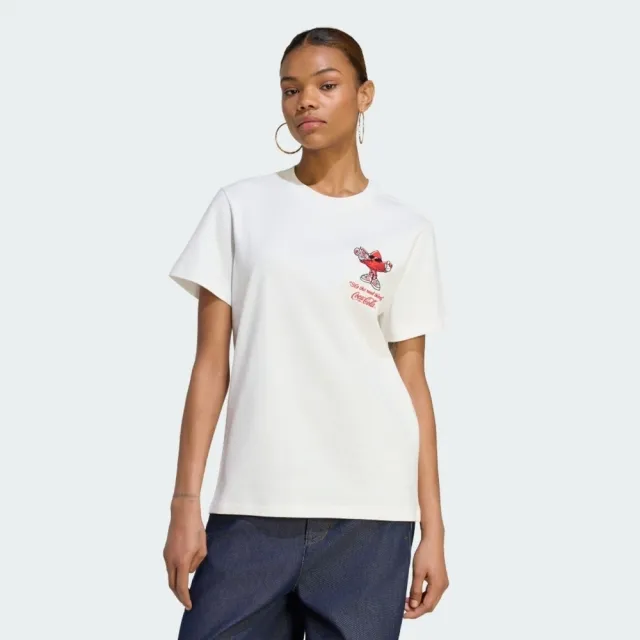 【adidas 愛迪達】Gfx Trefi Tee 女 T恤 運動上衣 休閒短袖 白 亞版 球衣(KY7572)
