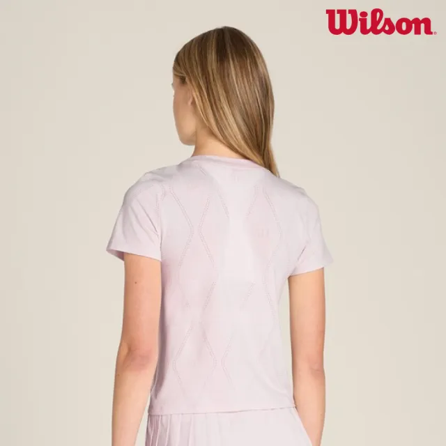 【WILSON】Seamless Short Sleeve Tee Lilac Ash 女款 服飾 短袖T恤 薰衣草紫 WE00039L013001