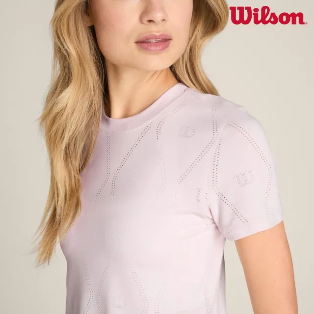 【WILSON】Seamless Short Sleeve Tee Lilac Ash 女款 服飾 短袖T恤 薰衣草紫 WE00039L013001