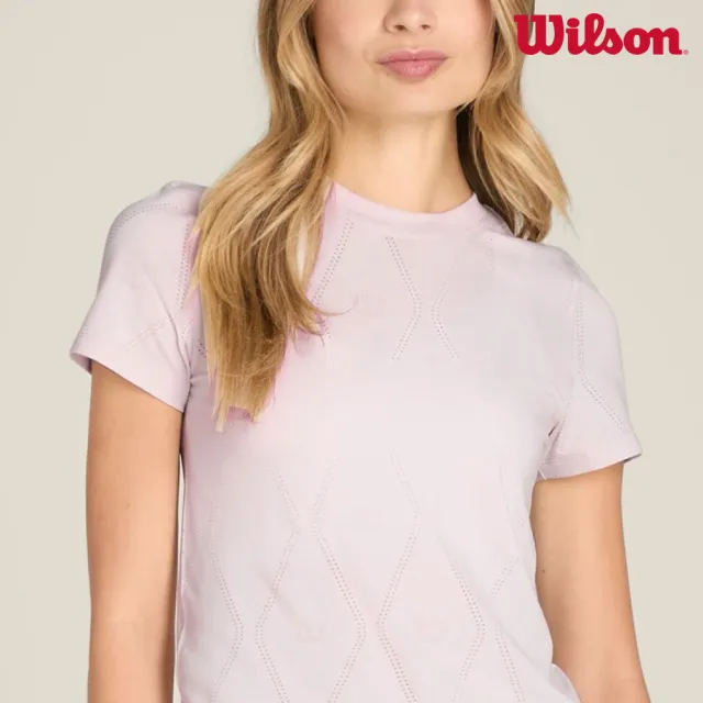 【WILSON】Seamless Short Sleeve Tee Lilac Ash 女款 服飾 短袖T恤 薰衣草紫 WE00039L013001