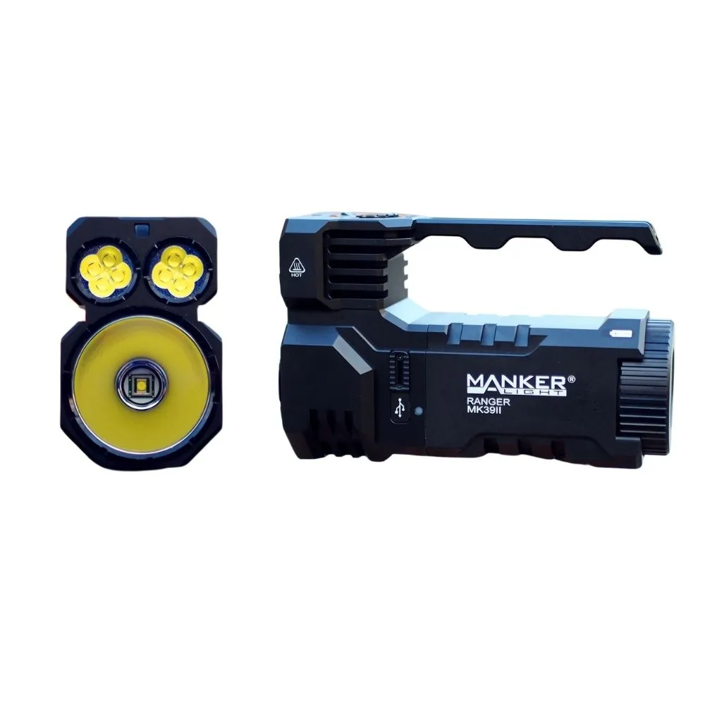 【MANKER LIGHT 漫客】電筒王 MK39 II 高流明手電筒(25000流明 1120米 遠泛兼具 探照燈 搜索燈)