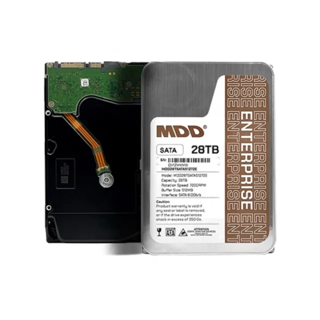 企業級 28TB 7200轉 3.5吋 SATA 512MB緩存 4年保固 MDD28TSATA51272E