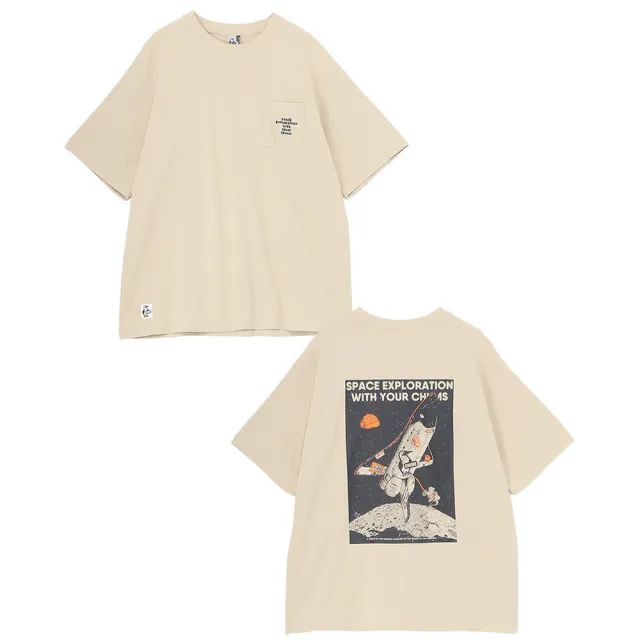 【CHUMS】CHUMS 休閒 Space Booby Spaceship Pocket T-Shirt短袖上衣 米灰色 男 (CH012701G057)