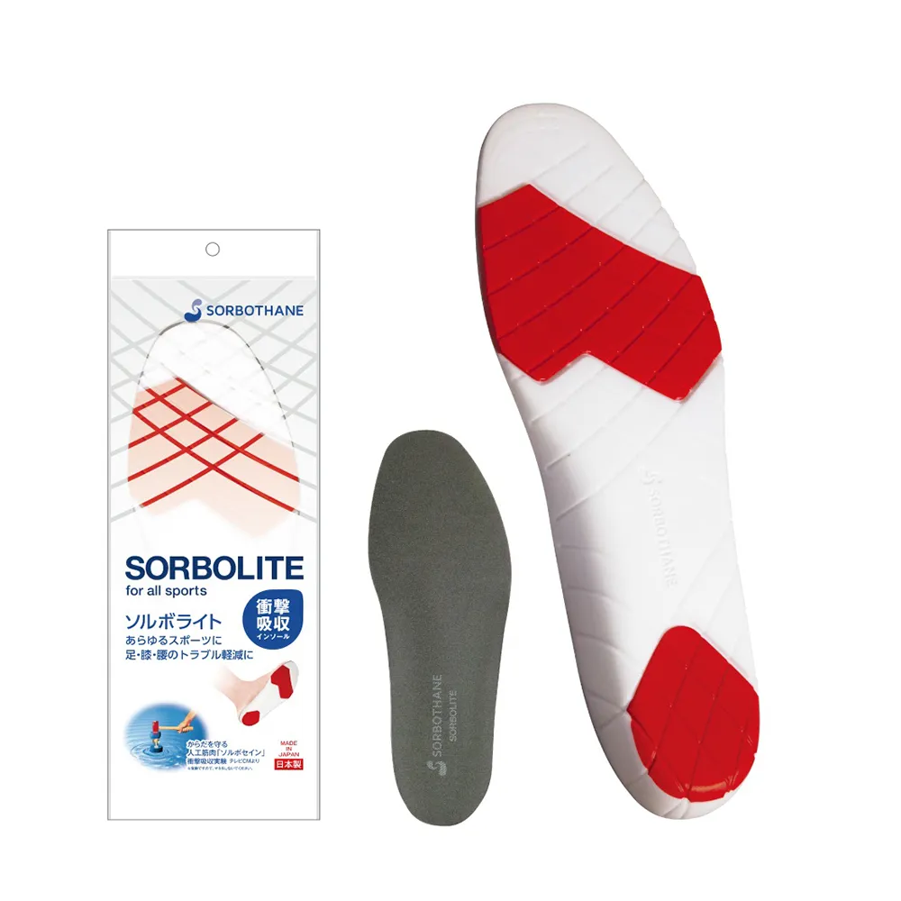 【SORBOTHANE】日本舒宜保 輕薄吸震鞋墊一雙入(SORBO 吸震鞋墊)