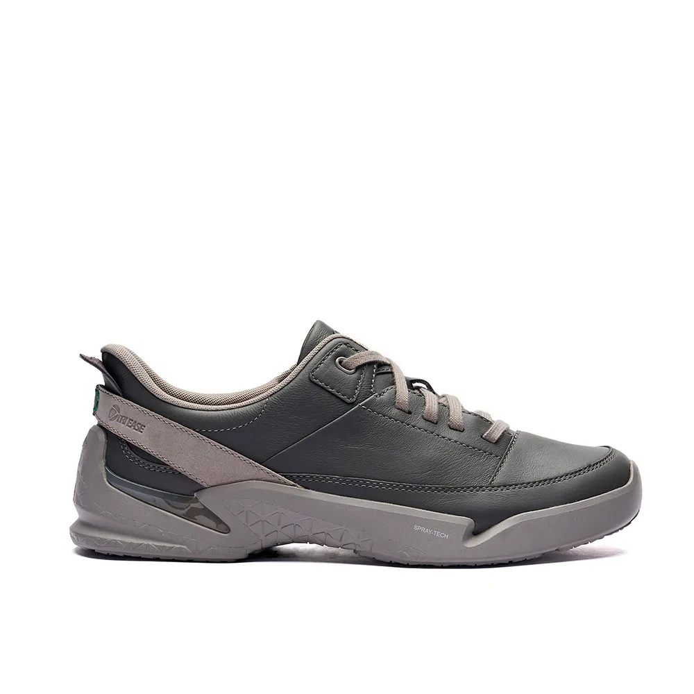 【Clarks】男鞋 輕鬆走-Tri Ease Lace男款真皮舒適緩震輕量休閒鞋 運動鞋 健走鞋(灰色)(CLM87339C)
