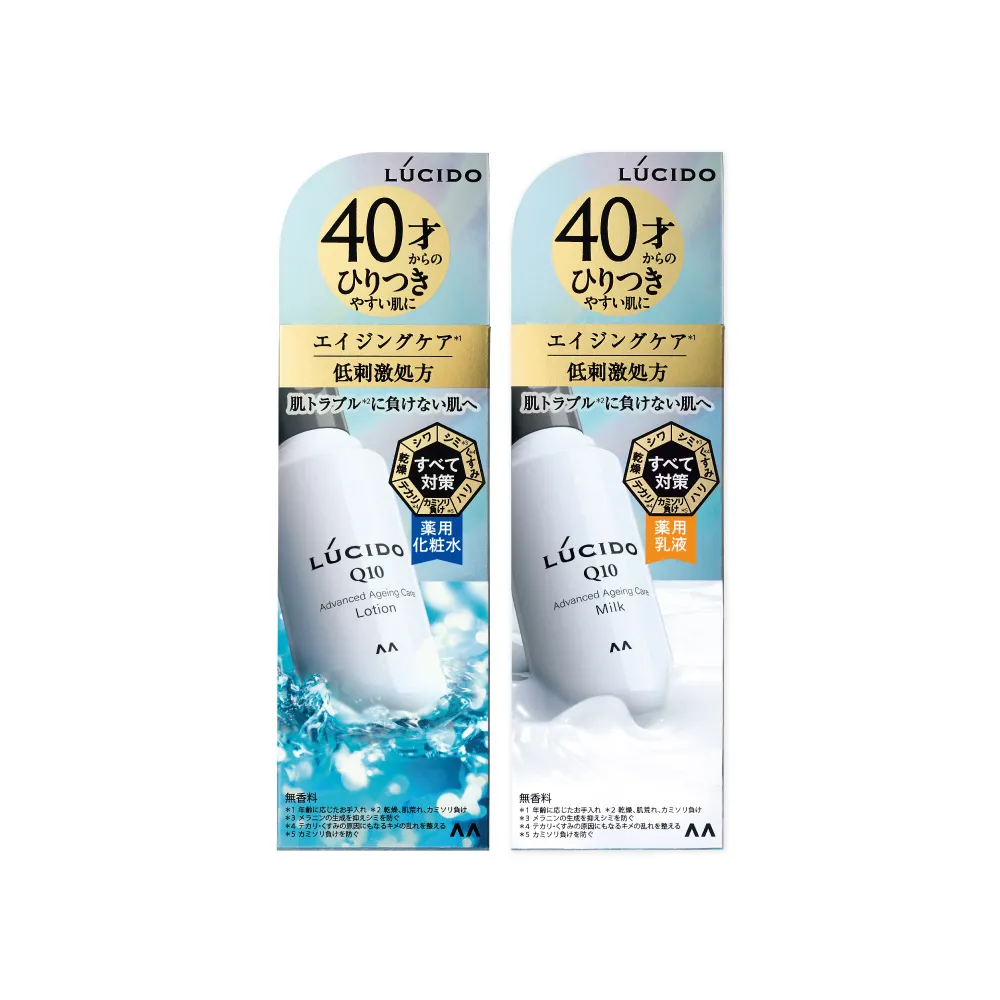 【LUCIDO 倫士度】男性敏感肌化妝水/乳液110ml*3(2款任選)