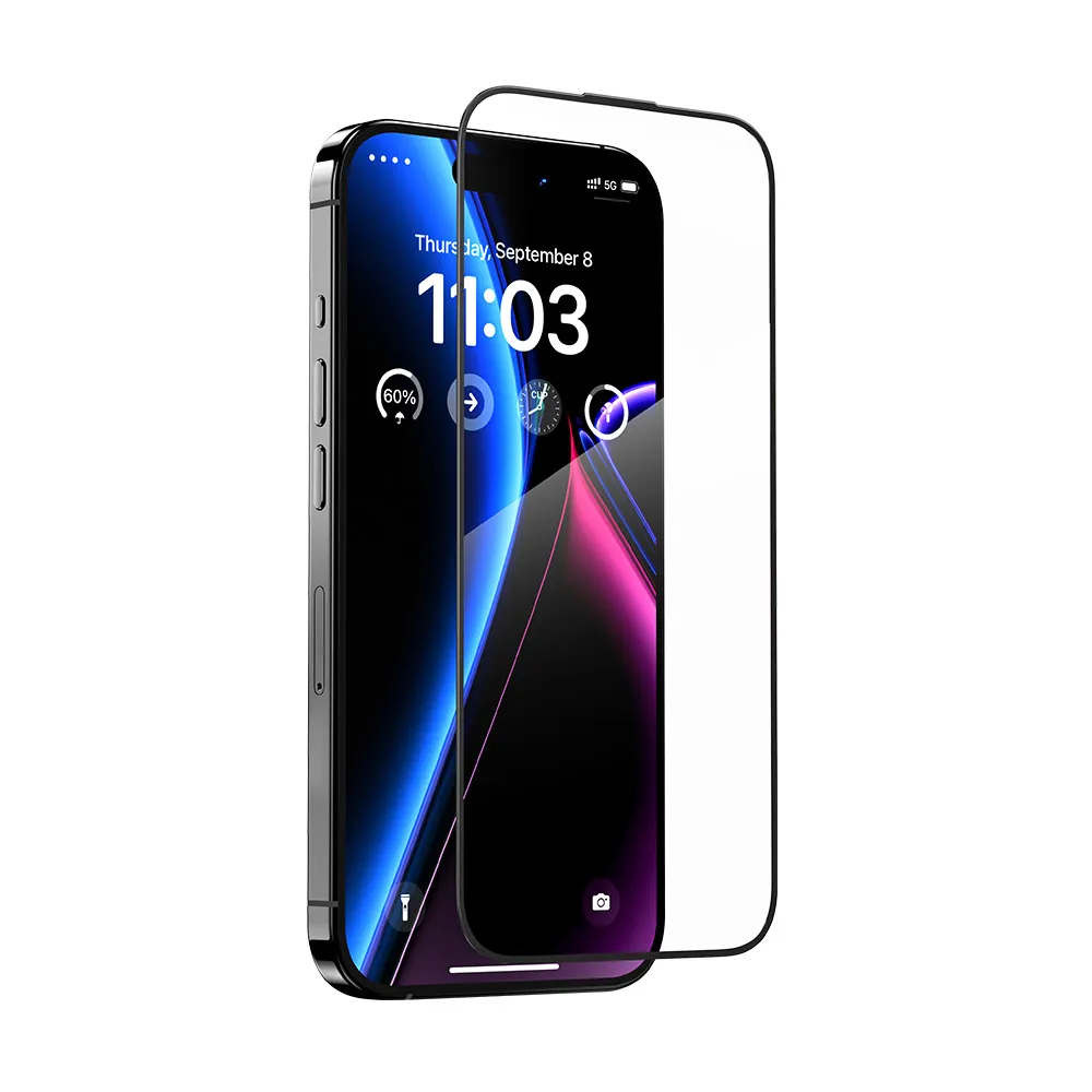 【Benks】iPhone 17/16/15/Pro/ProMax/Air/Plus 美國康寧高清鋼化膜 防爆3D滿版保護貼(附定位框貼膜神器)