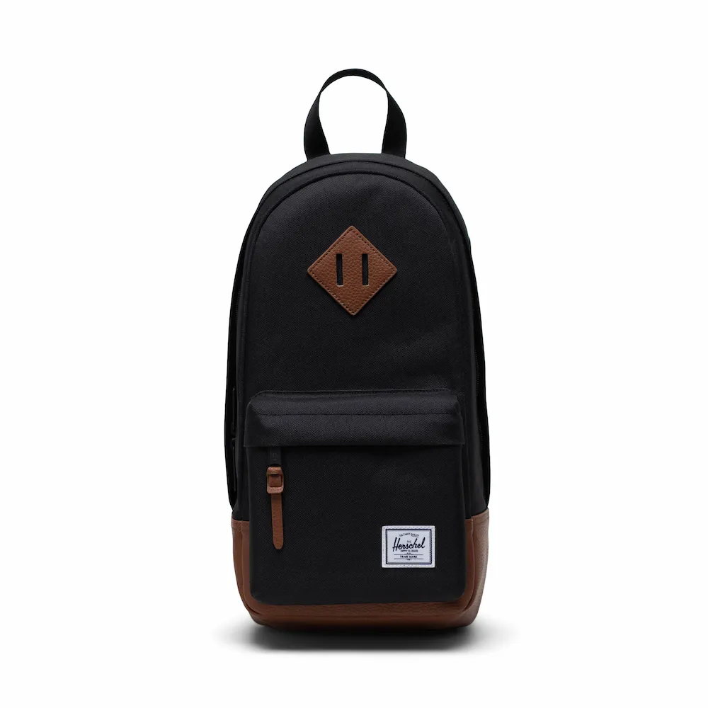 【Herschel】官方直營 HERITAGE 8L 胸背 單肩包 斜背包(黑)