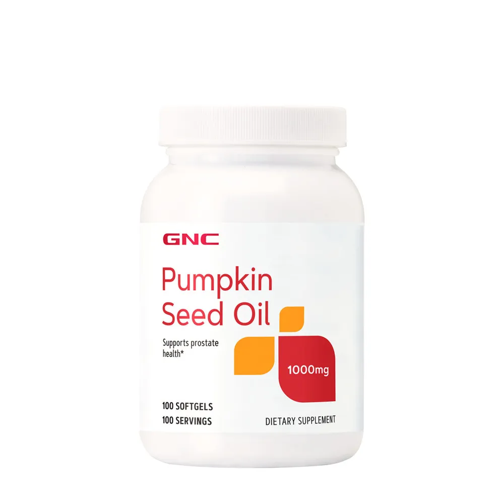 【GNC 健安喜】南瓜籽油膠囊食品 100粒/瓶 (1000毫克/南瓜籽/南瓜子/調節私密機能/男性保健)