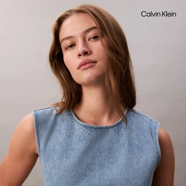 【CALVIN KLEIN】官方旗艦館CK Open Back Cap Sleeve Dress_藍色