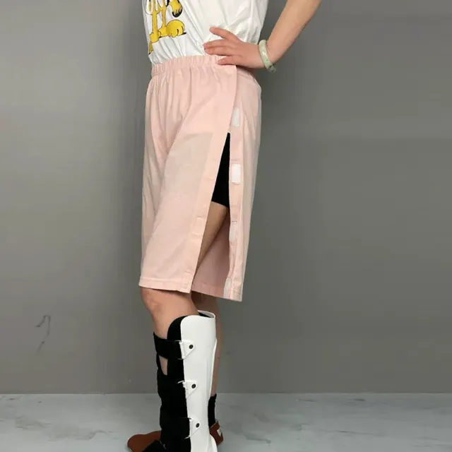 【B+ 大尺碼專家】照護專用 護理服 女款 全開 黏貼式 易穿脫 五分褲 (A010501)