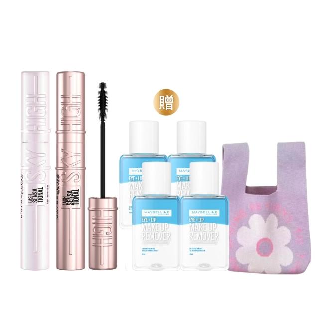 【MAYBELLINE 媚比琳】飛天翹防水睫毛膏2入組(#SKYHIGH#Hello Kitty)