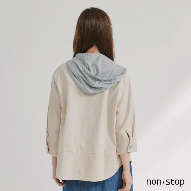 【non-stop】休閒假兩件連帽外套-2色