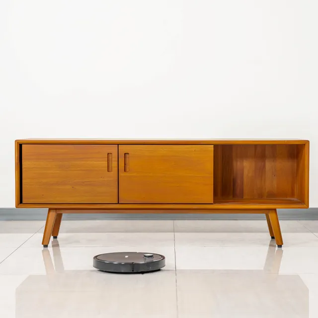 【Mahogany 瑪荷尼家具】免組裝 150X40X55 晨光150電視櫃MYR-C 全原木桃花心木 電視櫃M1-TV30-5M(KD/G2)