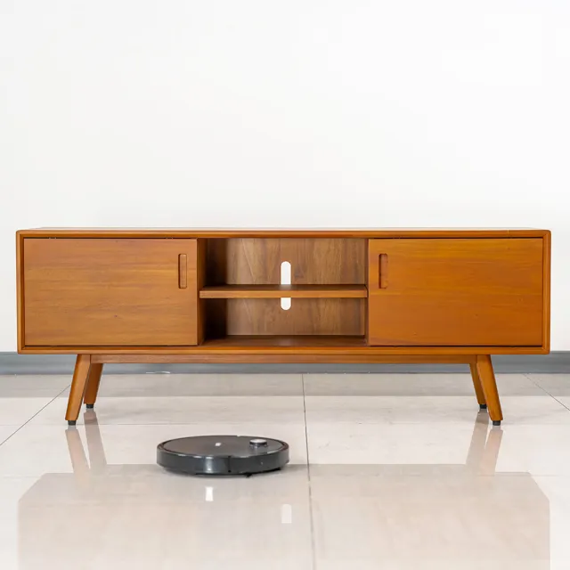 【Mahogany 瑪荷尼家具】免組裝 150X40X55 晨光150電視櫃MYR-C 全原木桃花心木 電視櫃M1-TV30-5M(KD/G2)