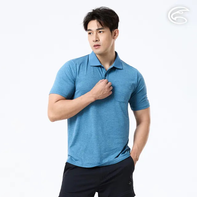 【ADISI】男輕量散熱超透氣抑菌消臭POLO衫 AL2611016 石青 M-3XL｜吸濕排汗 快乾 防臭 輕量 排汗衣