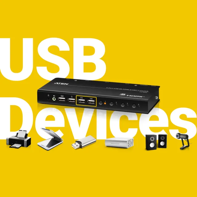 【ATEN】4埠USB 4K HDMI KVMP多電腦切換器(CS784H)