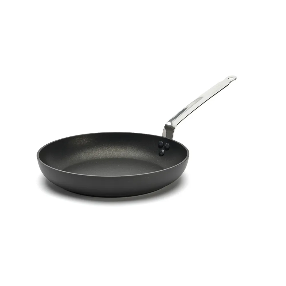 【de Buyer 畢耶】CHOC密極黑系列 平底不沾鍋28cm-IH爐可用鍋(可烤箱/感應爐)