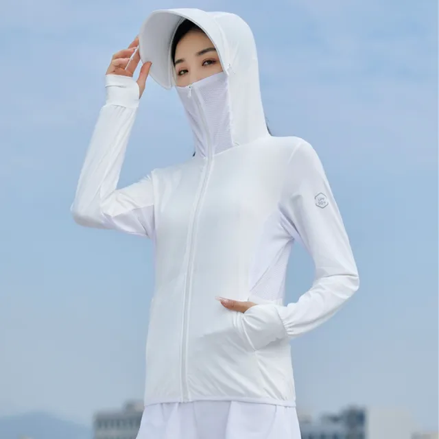 【米蘭精品】現貨限搶 防曬外套速乾冰絲連帽外套(男女防曬衣9色74ce5)