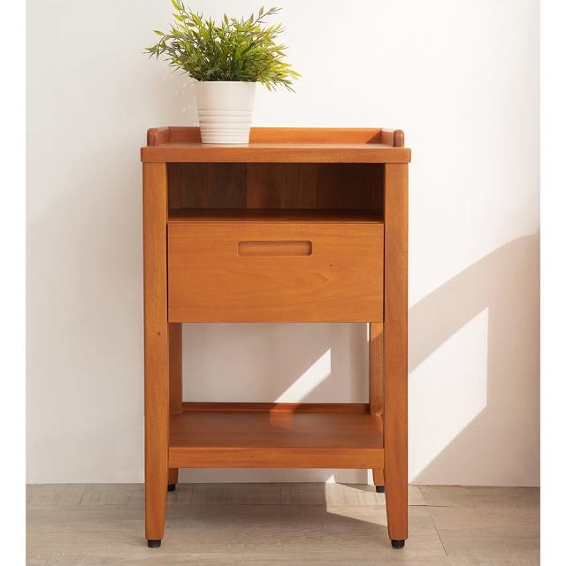 【Mahogany 瑪荷尼家具】免組裝  45X40X70 誠品米蘭多功能邊几MYR-C 全原木桃花心木  邊几M1-FS61-5(G2-45)