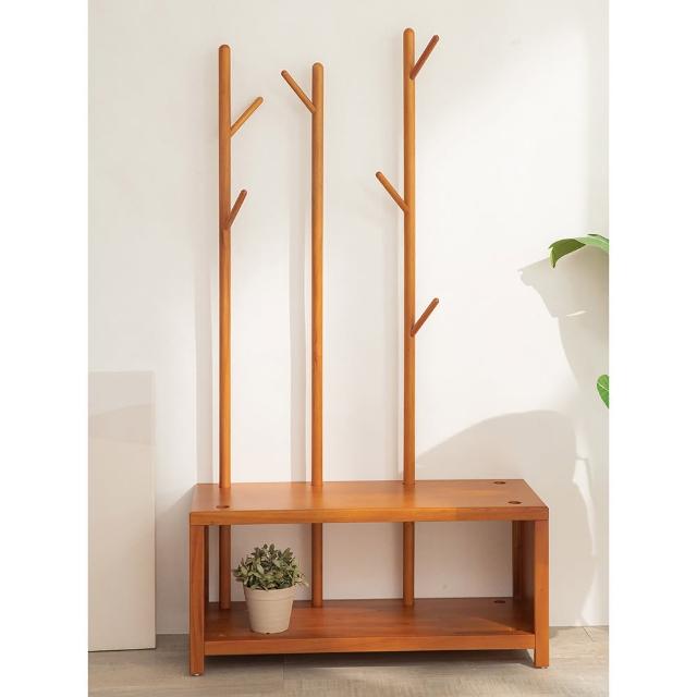 【Mahogany 瑪荷尼家具】免組裝 100X40X45 四季衣架100 MYR-C  全原木桃花心木 衣帽架 ART-C9A