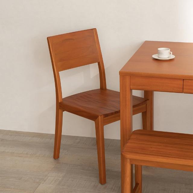 【Mahogany 瑪荷尼家具】免組裝 43X55X85 晨光丹麥餐椅MYR-C 全原木桃花心木 餐椅 M1-DR34(G3)