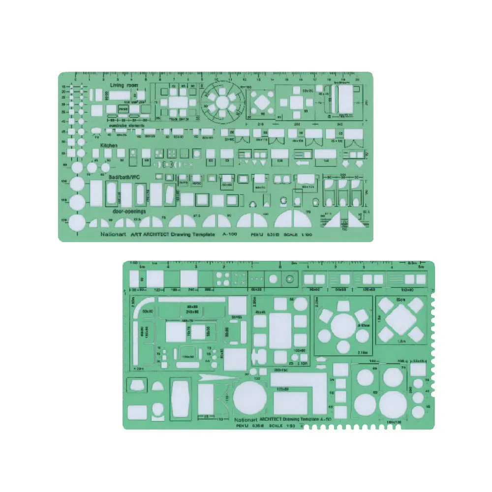 【Nationart製圖用】傢俱模板/家具板/傢俱板(1:100+1:50)