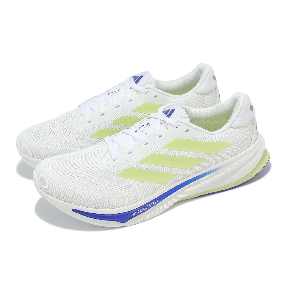 【adidas 愛迪達】慢跑鞋 Supernova Rise 2 M 男鞋 寬楦 白 綠 藍 緩衝 輕量 運動鞋 愛迪達(IH8712)