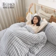 【BUHO 布歐】買一送一 法蘭絨床包枕套組-單/雙/加大(多款任選)
